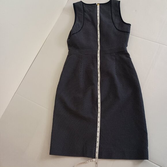 J. Crew Blue White Polka Dot Sleeveless Sheath Dress Women’s Size 4 - Picture 12 of 15